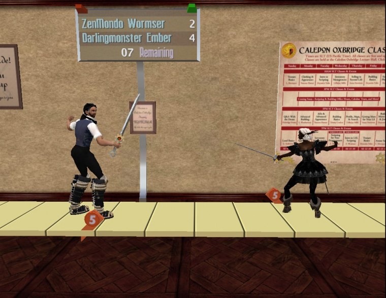 caledon games fencing tournament
zenmondo wormser darlingmonster ember
final match ﻿second life february