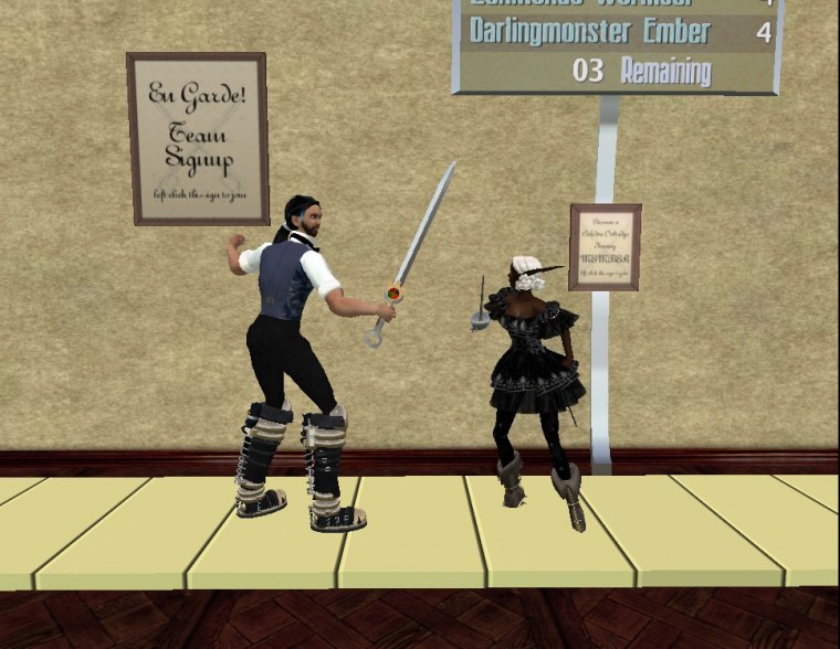 caledon games fencing tournament
zenmondo wormser darlingmonster ember
final match ﻿second life february