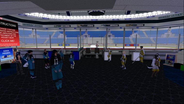 ice hockey match second life february
