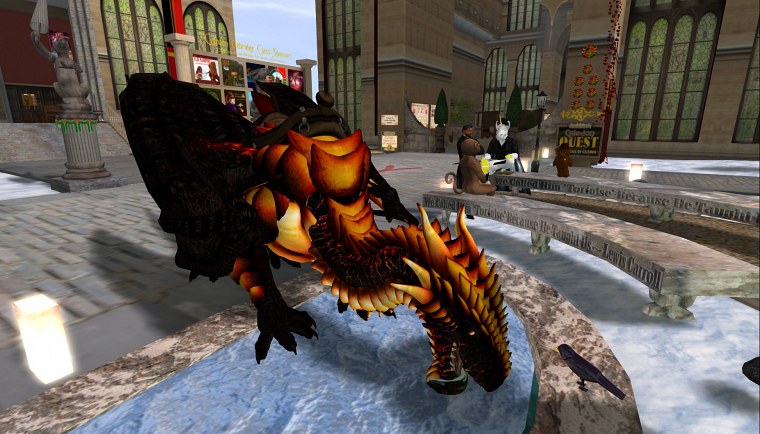 dragon checking frozen pond fish caledon oxbridge second life december