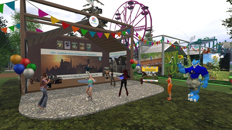 night cds kiosk vwec community faire scsb second life august